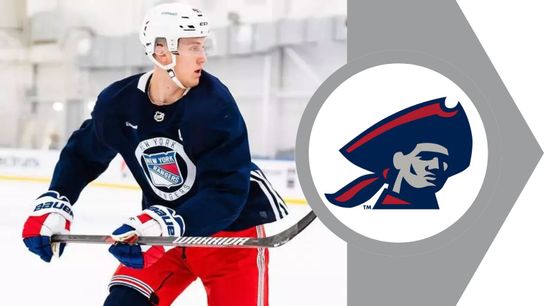 Hockey: Larsson attending Rangers Development Camp taken on Neville Island, Pa. (Robert Morris)